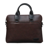 Vintage Men Briefcase Business Office Handbag Crazy Horse Leather Shoulder Messenger Bag for 13