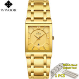 WWOOR Men's Luxury and Gold Black Square's Watches