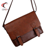 Business Men Briefcase Messenger Bags Vintage Leather Shoulder Bag for Male Brand Casual Man Laptop Handbags Travel Bags