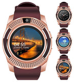 Smart Watch V8 Men Bluetooth Sport Watches Women Smartwatch with Camera Sim Card Slot Android Phone