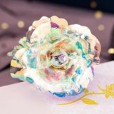 1PCS Simulation Eternity 24K Gold Foil Rose Flower Rainbow Valentine'S Day Romantic Flower Wedding Gift Beautiful LED Luminous