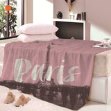 Paris Super Soft Cozy Velvet Plush Throw Blanket For Bed BeachTowel Thicking Blanket Throws  Bedsheet Travel Sheets