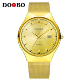 DOOBO Gold Men's Luxury Watches With Golden Quartz