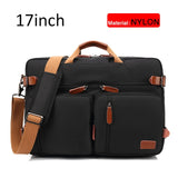 17 Inch Convertible Briefcase Men Business Handbag Messenger Bag Casual Laptop Multifunctional Travel Bags For Male Big