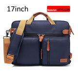 17 Inch Convertible Briefcase Men Business Handbag Messenger Bag Casual Laptop Multifunctional Travel Bags For Male Big