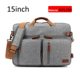 17 Inch Convertible Briefcase Men Business Handbag Messenger Bag Casual Laptop Multifunctional Travel Bags For Male Big