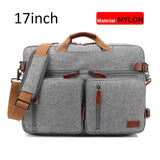 17 Inch Convertible Briefcase Men Business Handbag Messenger Bag Casual Laptop Multifunctional Travel Bags For Male Big