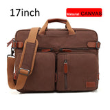 17 Inch Convertible Briefcase Men Business Handbag Messenger Bag Casual Laptop Multifunctional Travel Bags For Male Big