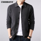 Elegant Men's Sweater Coat Warm Cashmere Woolen Cardigan