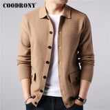 Elegant Men's Sweater Coat Warm Cashmere Woolen Cardigan