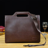 Vintage Men's Briefcase Business Office Bags Crazy Horse Leather Handbag NEW Computer Laptop Bag Casual Crossbody Bags