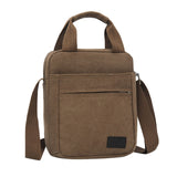 Briefcase Men Men's Fashion Canvas Solid Color Totes Business Shoulder Bag Messenger Bags