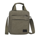 Briefcase Men Men's Fashion Canvas Solid Color Totes Business Shoulder Bag Messenger Bags