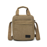 Briefcase Men Men's Fashion Canvas Solid Color Totes Business Shoulder Bag Messenger Bags