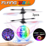 LED UFO Drone Flying Ball Helicopter Fly Toys,Color Infrared Induction Drone RC Flying Ball Hand Control Electric Kids Toys Gift