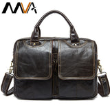 MVA men's Bag Briefcase Leather Office Laptop Bag for Men's Genuine Leather Bag Business Document Man Briefcase Handbag