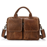 MVA men's Bag Briefcase Leather Office Laptop Bag for Men's Genuine Leather Bag Business Document Man Briefcase Handbag