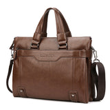 Men Briefcase Leather 14inch Laptop Bags Men Business Shoulder Bags for Male Office High Quality Men Briefcase Casual