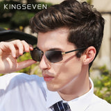 KINGSEVEN Brand Design Sunglasses Men Driving Square Frame Sun Glasses Male Classic Unisex Goggles Eyewear Gafas