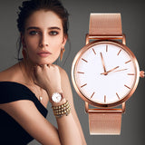 New Fashion Women's Simple Romantic Rose Gold Watches