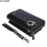 Universal Durable Leather Wallet Cell Phone Bags | Cases Luxury Multi-Functional Zipper Card Slots Purse | Pouch Hand Bag Phone Case