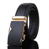 New Men Belt Male Genuine Leather Strap Belts For Men Top Quality Automatic Buckle black Belts Cummerbunds cinturon hombre