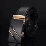 New Men Belt Male Genuine Leather Strap Belts For Men Top Quality Automatic Buckle black Belts Cummerbunds cinturon hombre