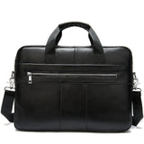 WESTAL Men's Briefcase Bag Men's Genuine Leather Laptop Bag Business Tote for Document Office Portable Laptop Shoulder Bag