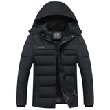 Casual Winter Coat for Men Thick and Hooded and Windproof