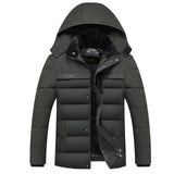 Casual Winter Coat for Men Thick and Hooded and Windproof