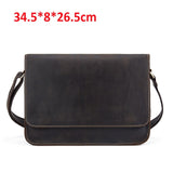 WESTAL Men's Briefcases Laptop Bag Leather Lawyer Office Bags Messenger Bags Men's Crazy Horse Leather Briefcases Business Bag