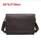 WESTAL Men's Briefcases Laptop Bag Leather Lawyer Office Bags Messenger Bags Men's Crazy Horse Leather Briefcases Business Bag