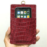 Genuine Leather Card Holder Pouch Phone Case For iPhone 11 Pro Max X XS XR 7 8 Plus Luxury Crocodile Strap Thin Slim Bag Cover