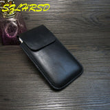 Black Men Belt Clip Genuine Leather Pouch Waist Bag Phone Cover for iPhone 11 Pro Cases for iPhone 11 MAX XS 6s 7Plus Note10 S9