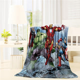 Avengers Movie Incredible Hulk and Iron Man Character Flannel Throw Blanket Lightweight Cozy Bed Sofa Blankets Super Soft Fabric