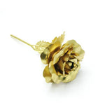 24k Gold Foil Plated Rose Creative Gifts Lasts Forever Rose For Wedding Christmas Day Gifts With Retailed Box Artificial Flowers