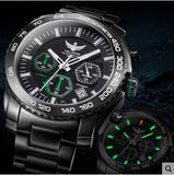 Yelang Men's Kinetic Watches Solar Power Drive Tritium Light T100 Japan Movement WR100M Sapphire Date Energy Display Military Quartz