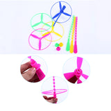 4pcs/set Classic Bamboo Dragonfly UFO Fly 4 Color Children Outdoor Toy Plasitc Parent child toys Souptoys Gift 4