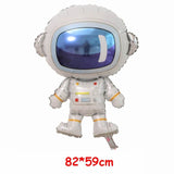 Space Series Astronaut Planet UFO Rocket Moon Cake Topper Dessert Decoration Happy Birthday Party Children's Day Lovely Gifts