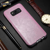 KISSCASE Crazy Horse Texture Leather Case For Samsung Galaxy S10 S9 S8 Plus S10E Cover For Samsung S8 S9 Retro Case Coque Fundas