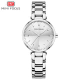 MINIFOCUS Elegant Women Watches Top Luxury Brand Quartz Ladies Watch Stainless Steel Strap Waterproof Casual Dress Female Clock