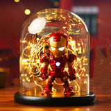 [New] The Avengers 4 Marvel Heroes Iron Man figure model Action Figure Lighting Room decoration toy baby kids best gift