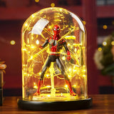 [New] The Avengers 4 Marvel Heroes Spider-Man figure model Action Figure Lighting Room decoration toys baby kids best gift