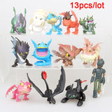 13pcs/12pcs 3-7cm How to Train Your 3 Figure Toys Night Fury Toothless Dragon Model Doll Toy Best Christmas Gifts For Kids