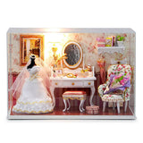 Doll House Miniature Diy Dollhouse Toys For Children Kit Model With Led Light Dust Cover Best Chrismas Gift Girls Crafts Toy