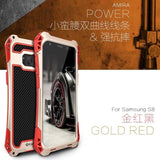 R-JUST Case For Samsung 10 Plus S9 S8 S7 Edge Case Armor King Aluminum Carbon Fiber Shockproof Cover For Galaxy Note 8 9 10Coque