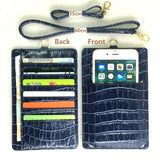 Genuine Leather Card Holder Strap Pouch Bag Case For iPhone 11 Pro Max X XS XR 7 8 Plus Cell Phone Luxury Crocodile Wallet Case