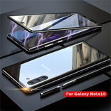 360 Full Body Case For Samsung Note10 Pro Plus Magnetic Aluminum Metal Shell Full Glass Cover For Samsung Galaxy Note 10 Pro On