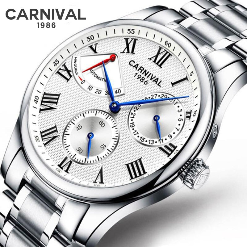 Carnival Iw Mens Mechanical Watch Waterproof Luminous Hollow Wrist Watch -  Jewelry & Accessories - Temu