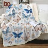 BeddingOutlet Flying Butterflies Sherpa Blanket for Beds Butterfly Plush Throw Blanket Kids Adults Throw Bedding 150x200cm